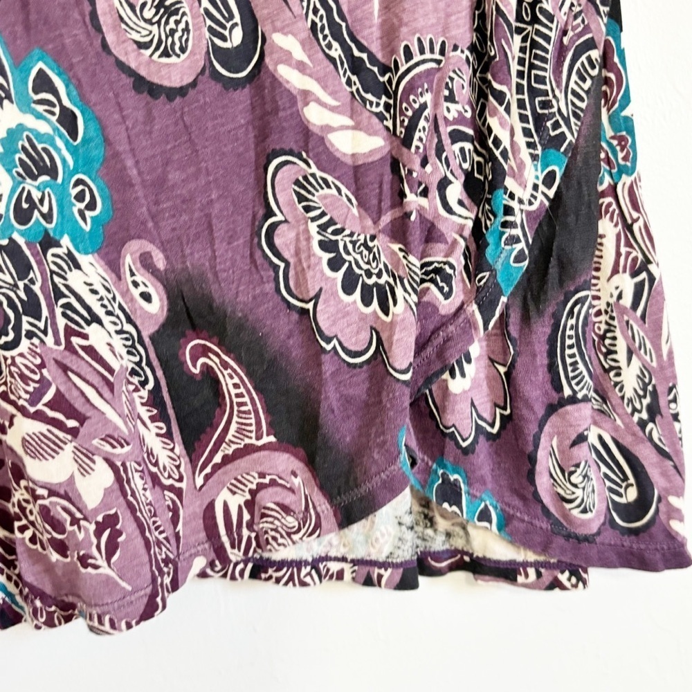 FREE PEOPLE Women’s Purple Paisley Tulip Skirt SILVERS Bandeau Dress Strapless S - Picture 6 of 9
